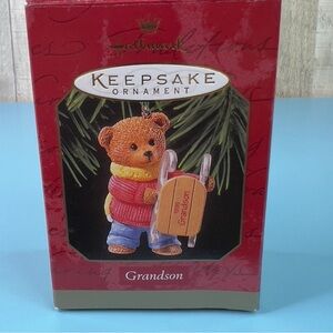 Hallmark Keepsake Ornament Grandson Handcrafted & Die Cast Metal Dated 1999